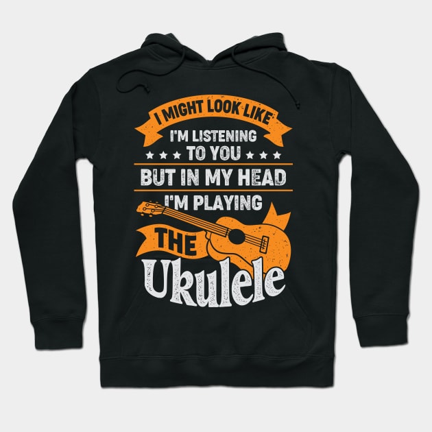 Funny Instrument Ukulele Player Gift Hoodie by Dolde08